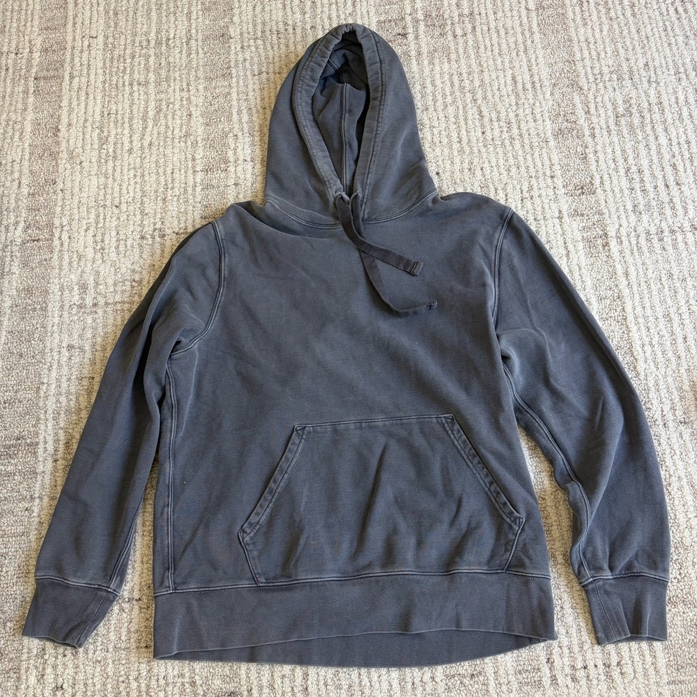 Lucky Brand Washed & Worn Hoodie Mens Large Gray French Terry Pullover